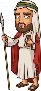 Doubting Thomas the Apostle illustration vector