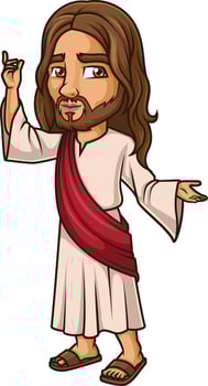 Jesus Christ preaching illustration vector