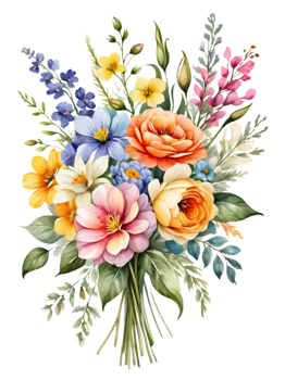 Beautiful bouquets and flowers with transparent and high-quality backgrounds png
