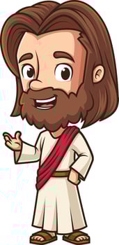 Jesus Christ talking illustration vector