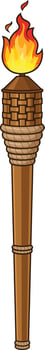 Simple tiki torch illustration vector