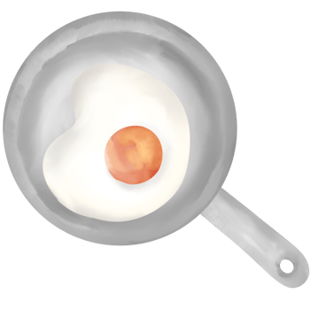 cooking fried eggs in nature camping outdoor png