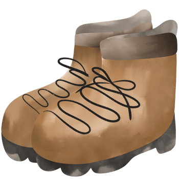hiking boots for camping png