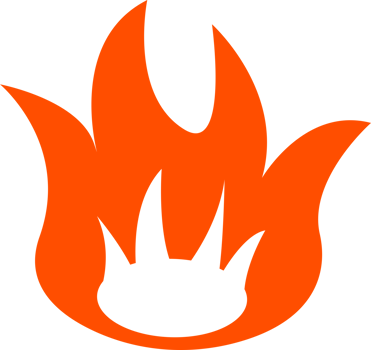 Hot burning fire icon illustration. png