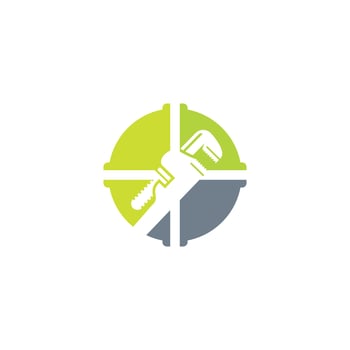 Plumbing company logo concept vector