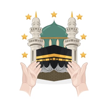 Illustration of Kaaba vector