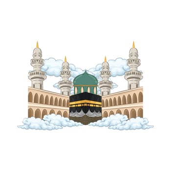 Illustration of Kaaba vector