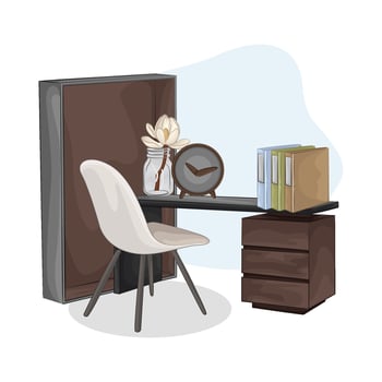 Illustration of desk vector