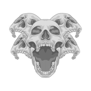 Illustration of skull vector