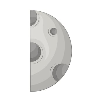 illustration of half moon vector