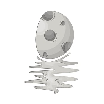 illustration of half moon vector