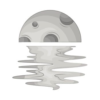 illustration of half moon vector