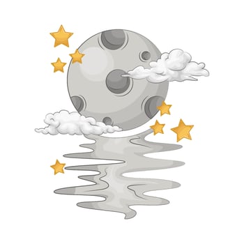 Illustration of moon vector