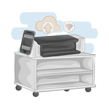 Illustration of printer vector