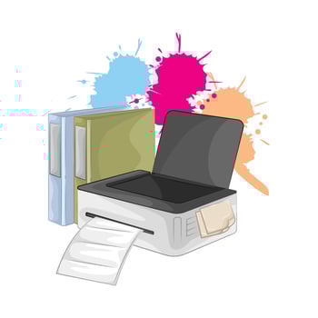 Illustration of printer vector