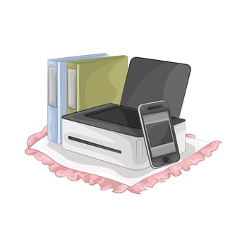 Illustration of printer vector