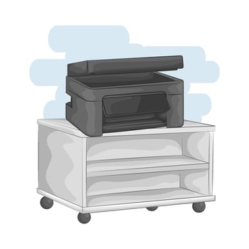 Illustration of printer vector