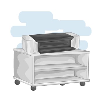 Illustration of printer vector