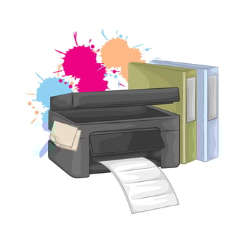 Illustration of printer vector