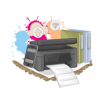 Illustration of printer vector
