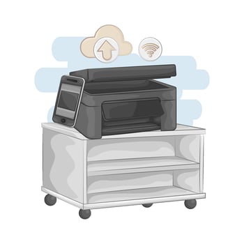 Illustration of printer vector
