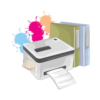 Illustration of printer vector