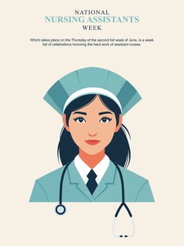 National Nursing Assistants Week background. vector