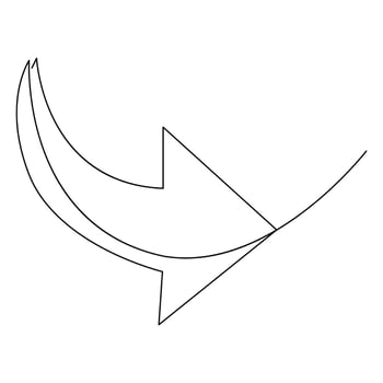 One line drawing of arrows Left and right linear arrows continuous line art illustration design vector