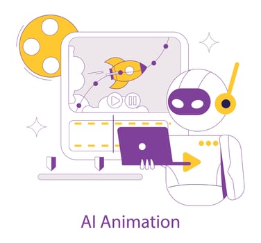 ai for creation Flat Illustration vector