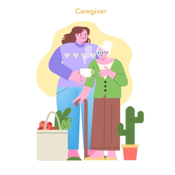 Caregiver concept. illustration. vector