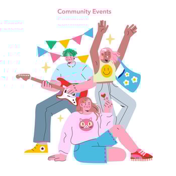 Teen Retail Community . illustration. vector