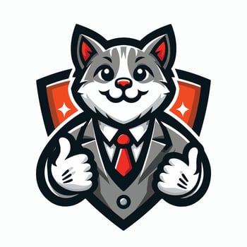 cat mascot logo icon Design vector