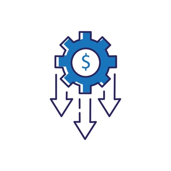 Cost Reduction Illustration Icon Design vector