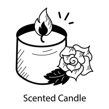 Trendy Scented Candle vector