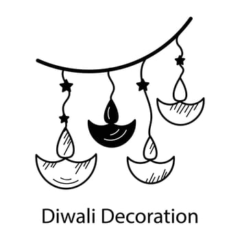 Trendy Diwali Decoration vector