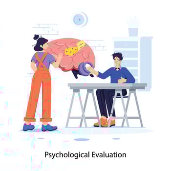 Trendy Psychological Evaluation vector