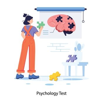 Trendy Psychology Test vector