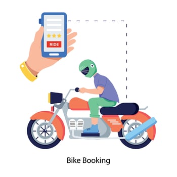 Trendy Bike Booking vector