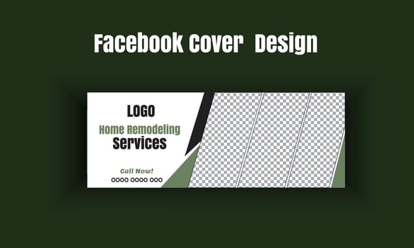 Fully editable Facebook cover design vector