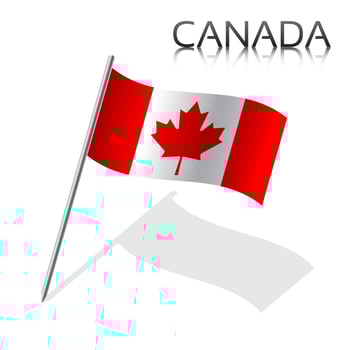 Simple Canada flag isolated on white background vector