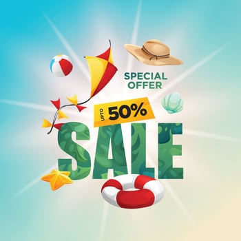 Summer Sale Special Offer Post Banner vector