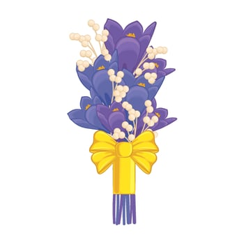 Realistic detailed flowers bouquet vector
