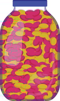 Pet food in a container vector