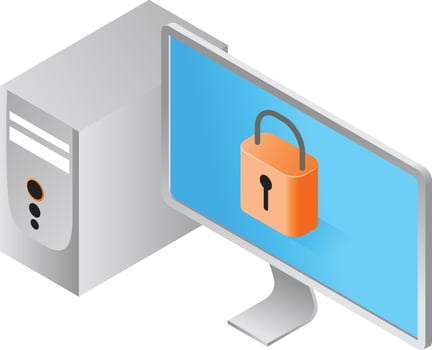 PC and monitor security vector