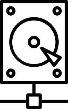 Storage data icon symbol image for database illustration vector