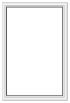 Shiny white vintage frame isolated on transparent background, designing elegant png