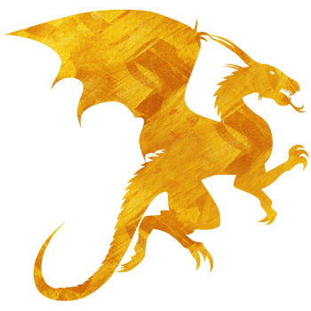 Gold Dragon Illustration png