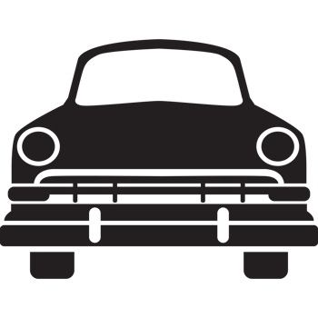 Vintage retro car front view png