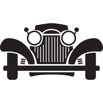 Vintage retro car front view png