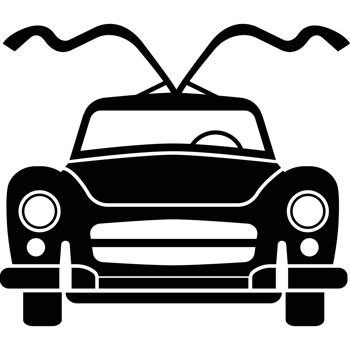 Vintage retro car front view png